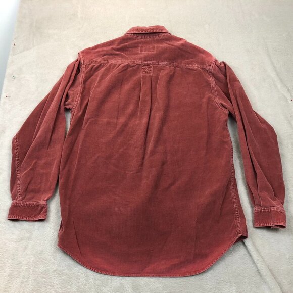 Eddie Bauer Men's Corduroy Shirt Large Long Sleeve Button Down Casual Red - Picture 9 of 9